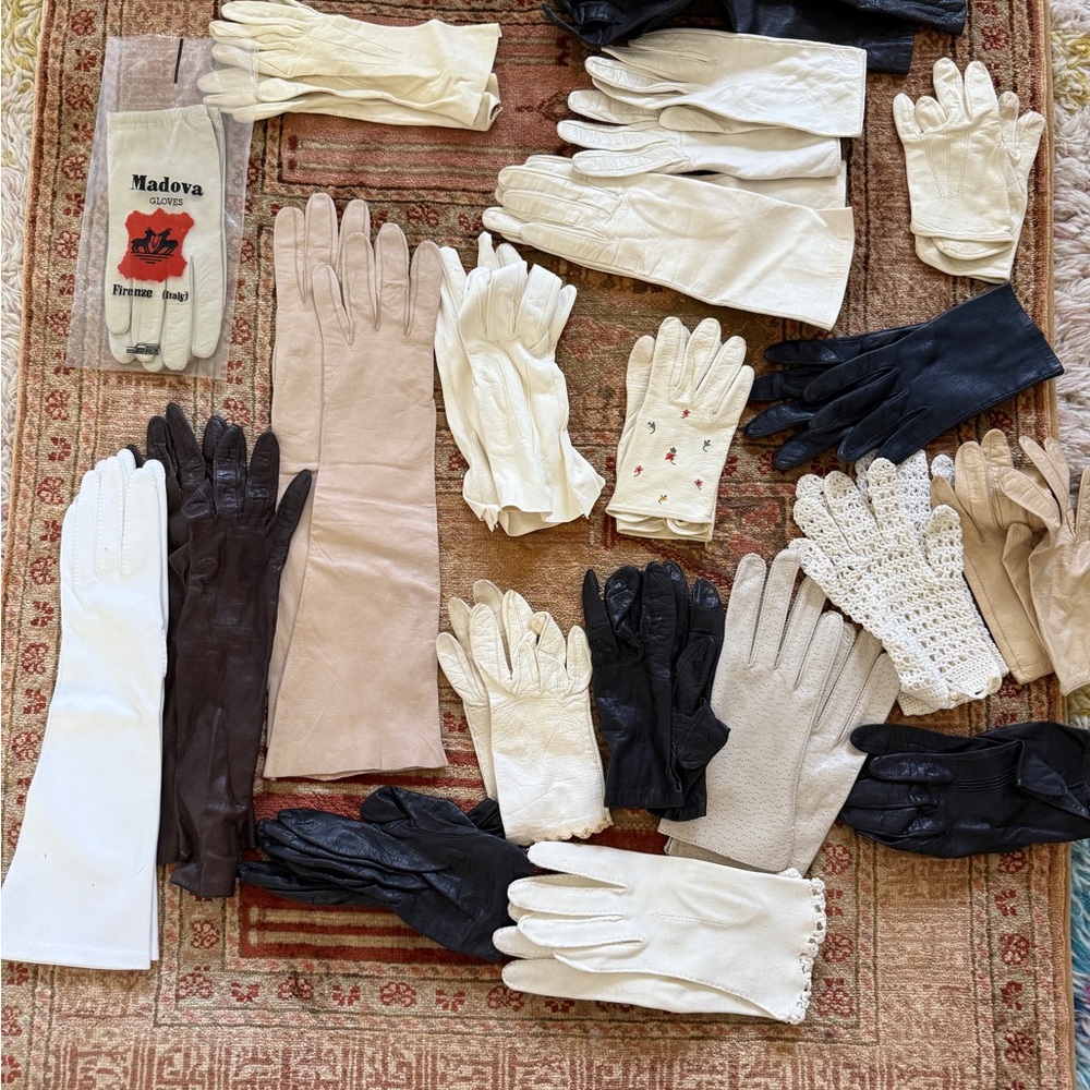 Assorted Leather and Fabric Gloves Collection